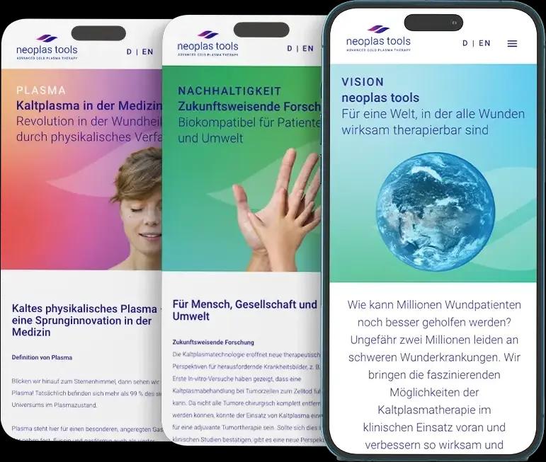 Client: Neoplas GmbH / Greifswald,Project: Website redesign